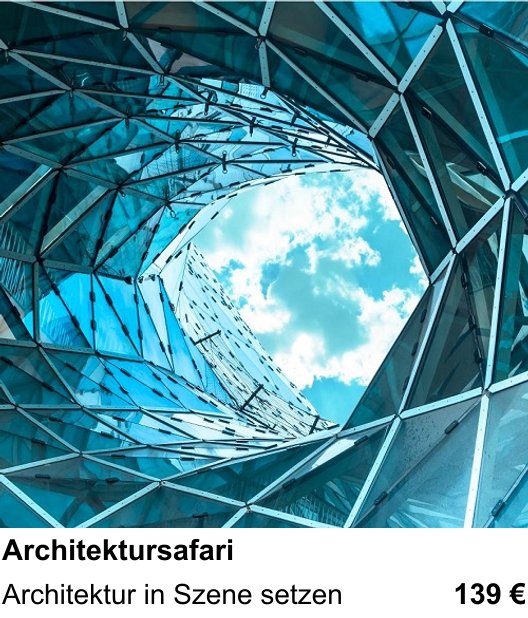 Fotokurs in München mit dem Thema Architektursafari