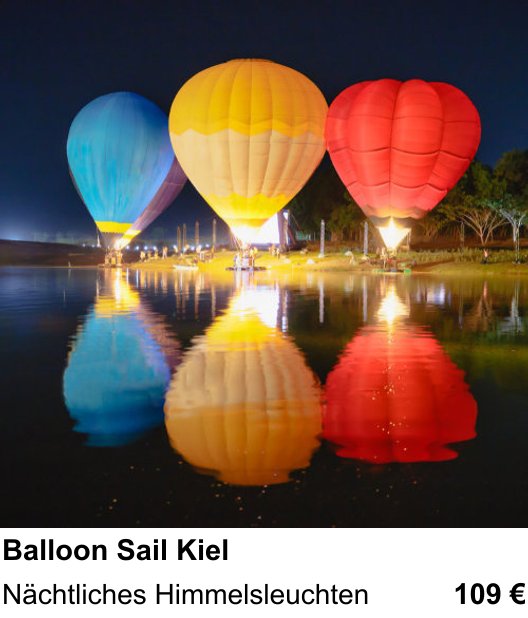 Kameratechnischer Foto-Workshop für Aufnahmen zu Balloon Sail Kiel: Nächtliches Himmelsleuchten