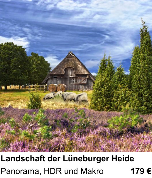 Kameratechnischer Foto-Workshop für Aufnahmen zu Landschaft der Lüneburger Heide: Panorama, HDR und Makro