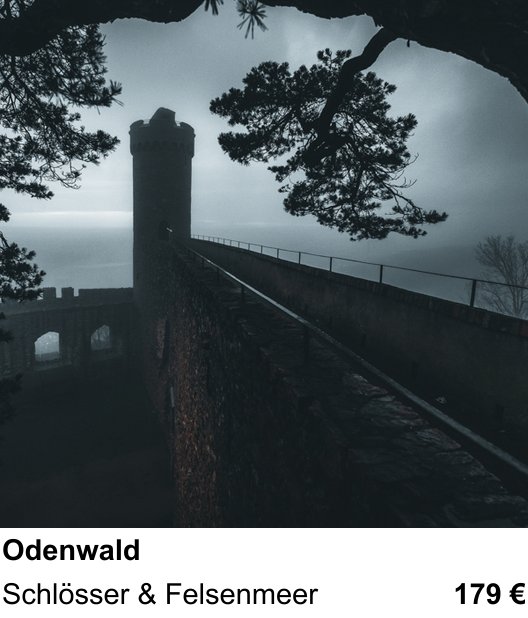 Kameratechnischer Foto-Workshop für Aufnahmen zu Odenwald: Schlösser & Felsenmeer