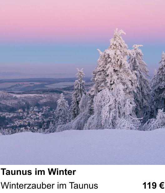 Kameratechnischer Foto-Workshop für Aufnahmen zu Taunus im Winter: Winterzauber im Taunus