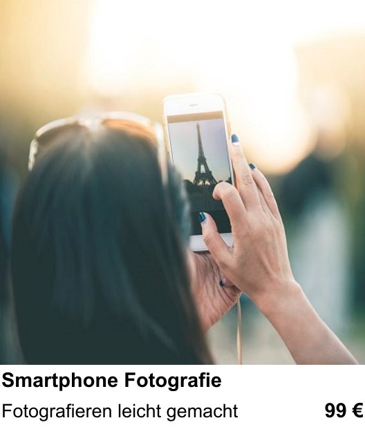 Fotokurs in München mit dem Thema Smartphone Fotografie