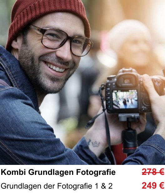Fotokurs in München mit dem Thema Kamera-Grundlagen als Komplettkurs