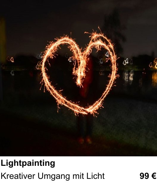 Fotokurs in München mit dem Thema Lightpainting