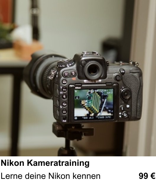 Fotokurs in München mit dem Thema Nikon Kameratraining