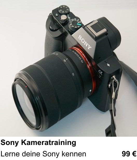 Fotokurs in München mit dem Thema Sony Kameratraining